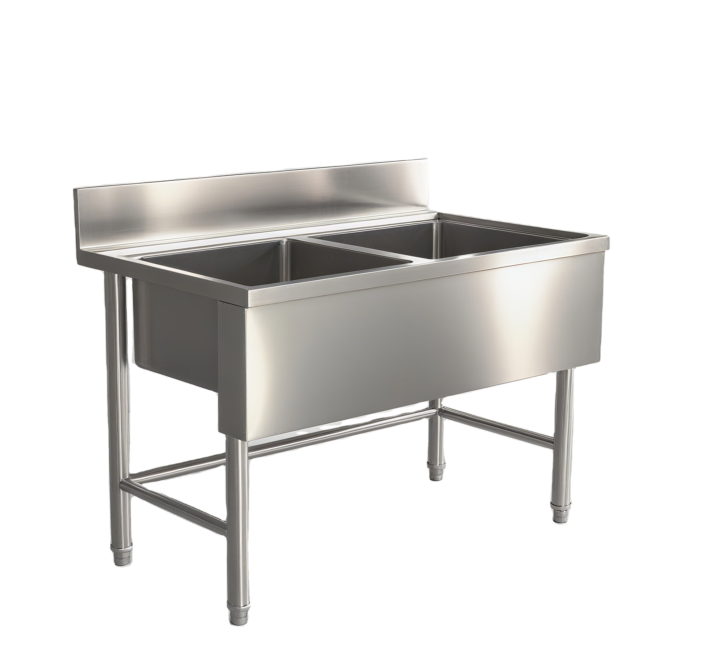 Commercial Kitchen Sink - Lavello a Doppio Livello in Acciaio