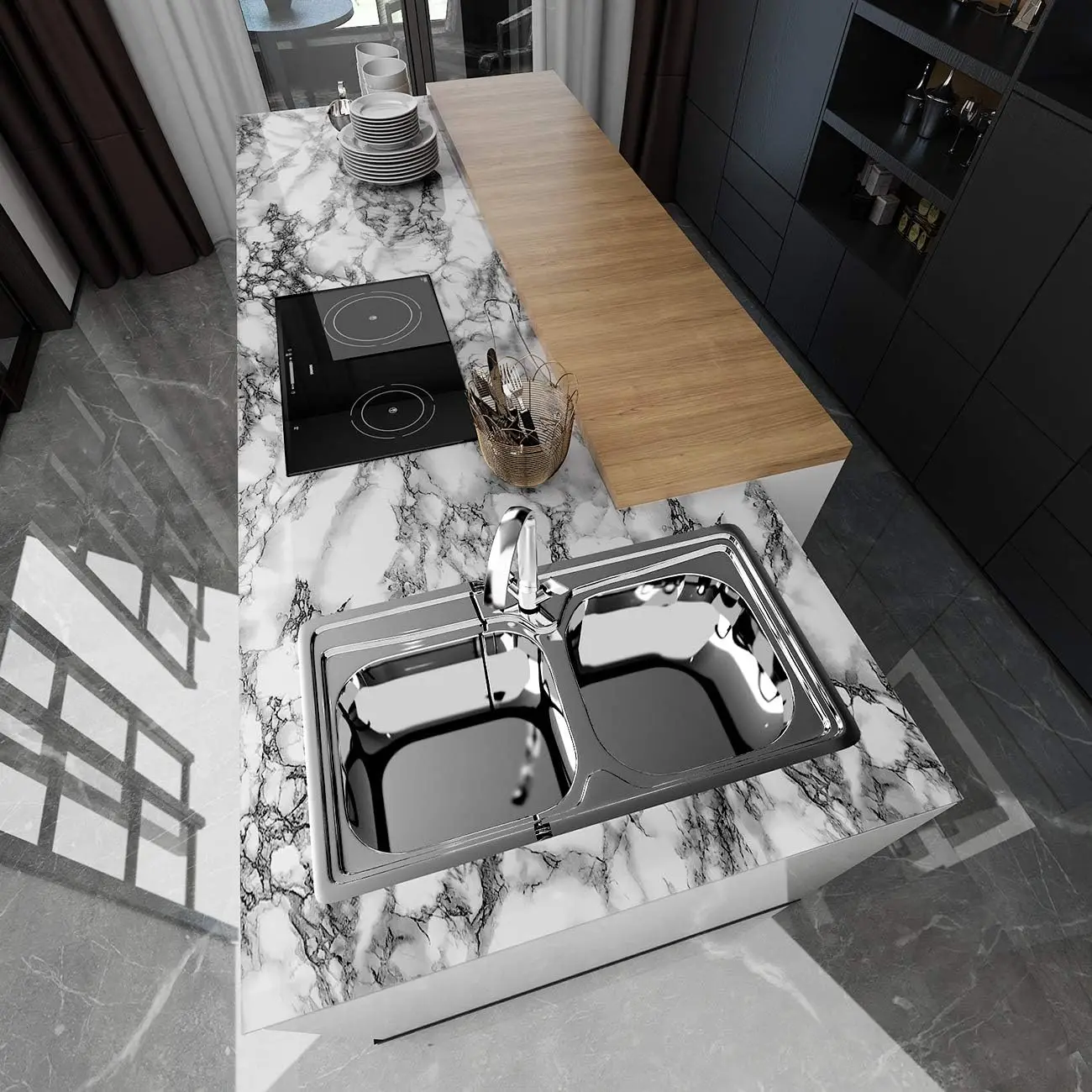 Carta da parati autoadesiva in - Commercial Kitchen Wall recensione e prezzo