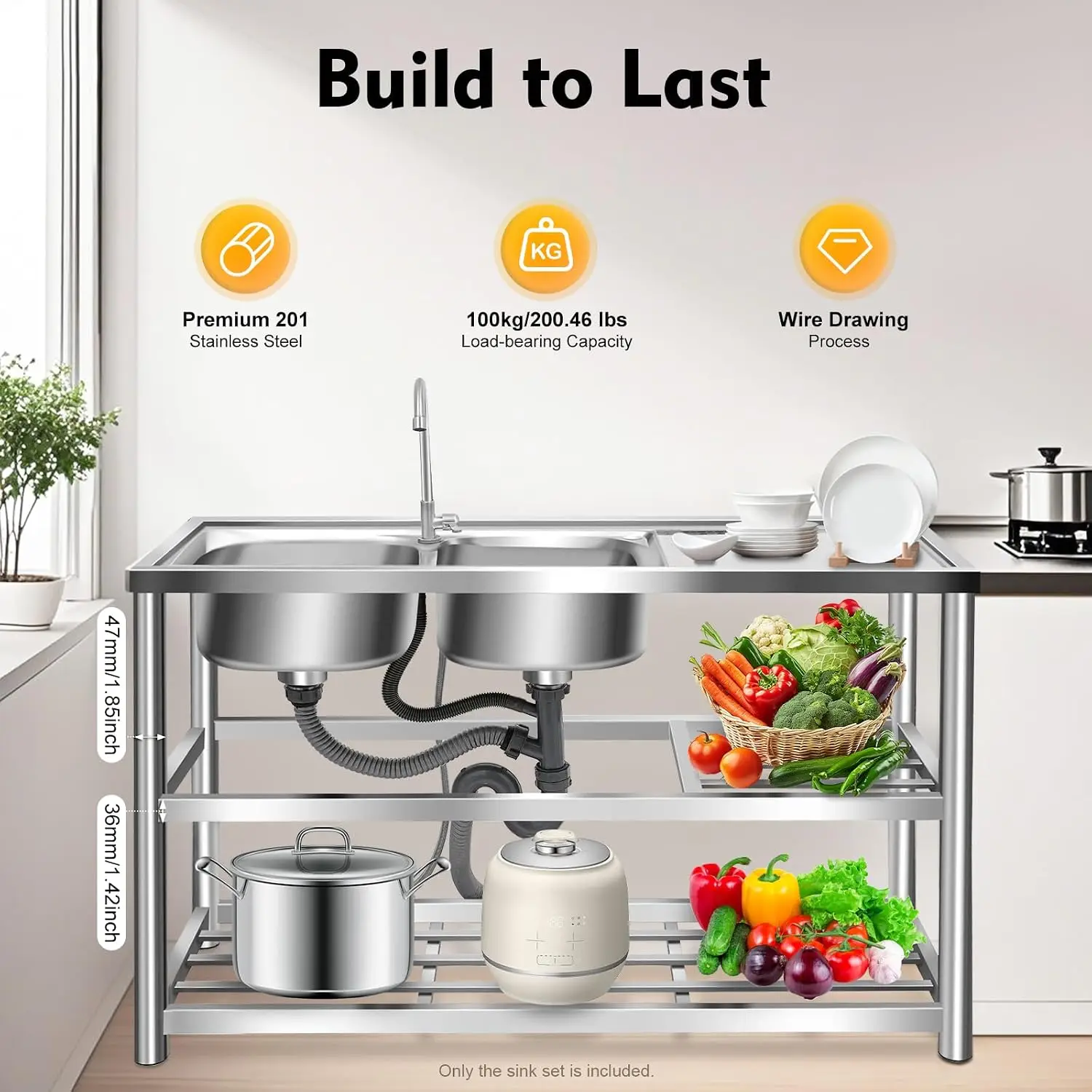Lavello a 3 livelli autoportan - Commercial Kitchen Sink recensione e prezzo
