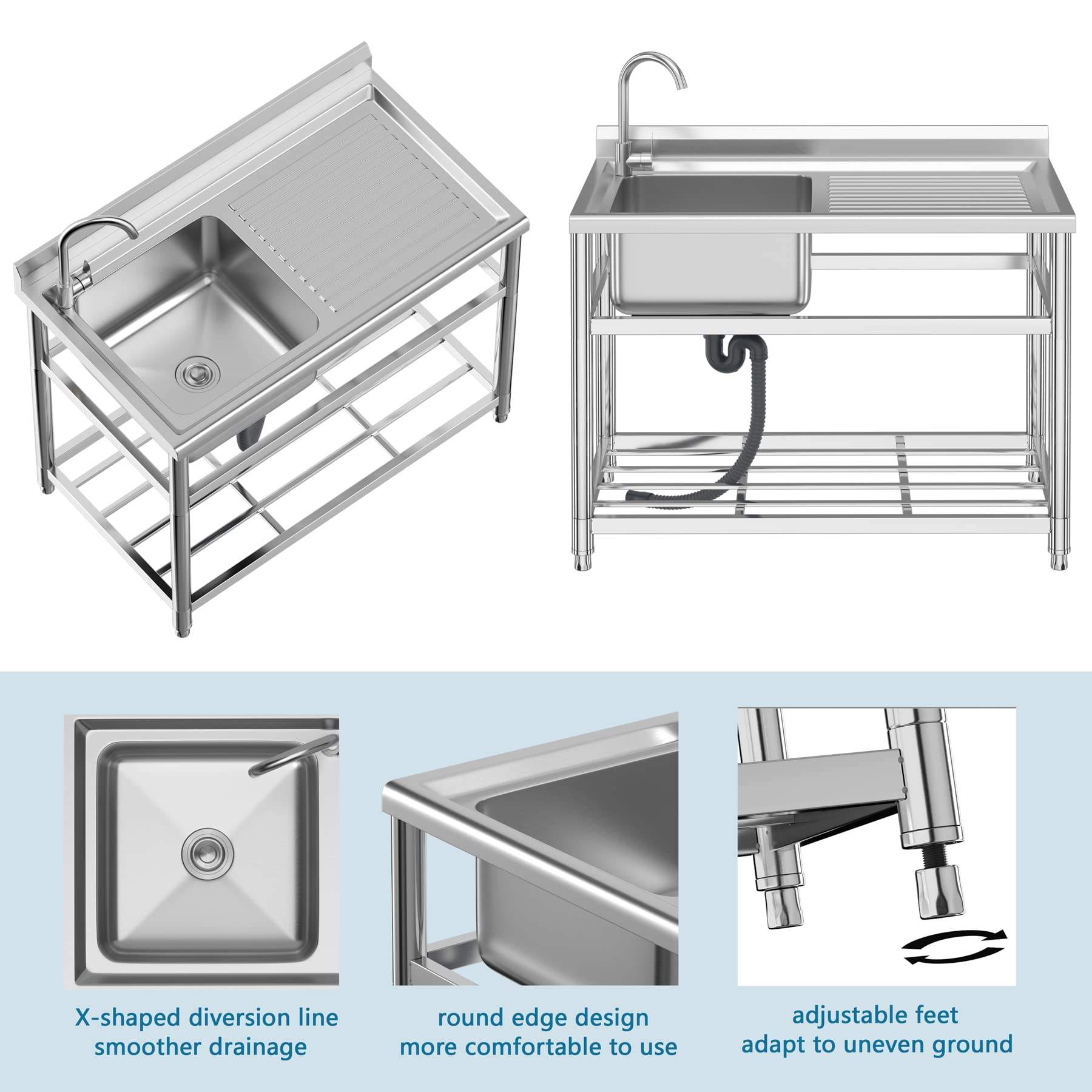 Lavello Commerciale in Acciaio - Commercial Kitchen Sink recensione e prezzo
