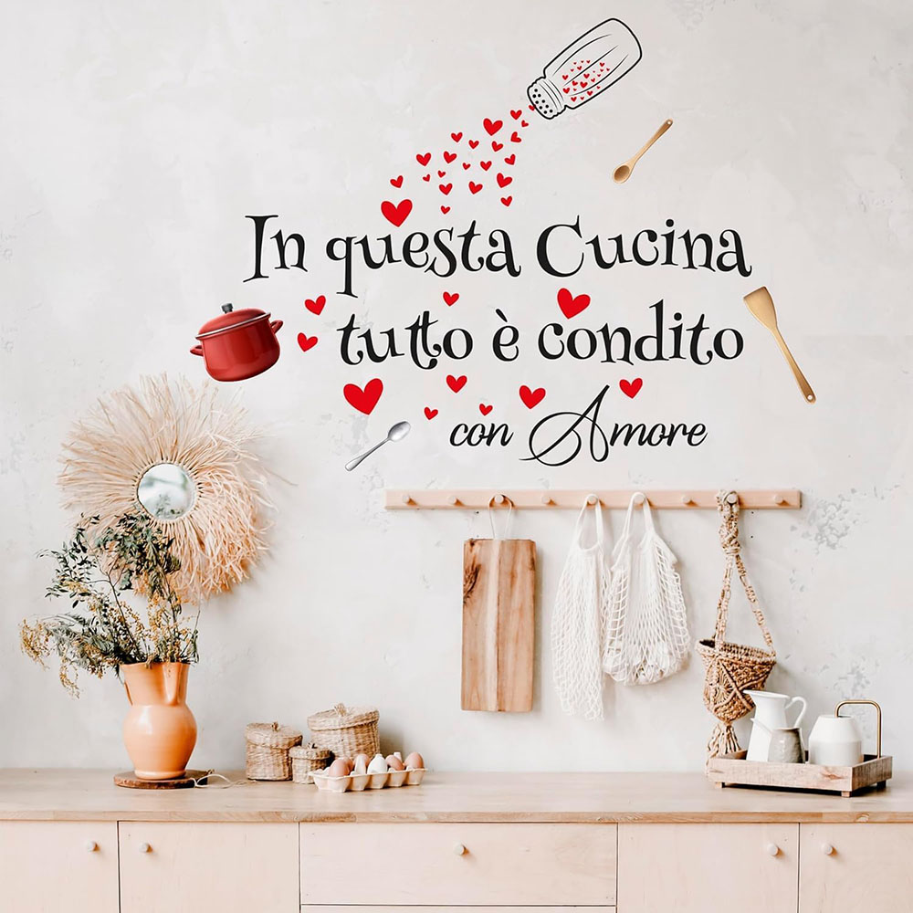 Adesivo Murale con Citazione s - Commercial Kitchen Wall recensione e prezzo